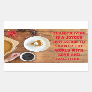 Thanksgiving quote of gratitude and appreciation  sticker