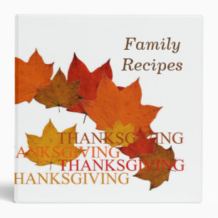 Thanksgiving Recipe binder
