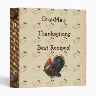 Thanksgiving Recipe Cookbook Binder