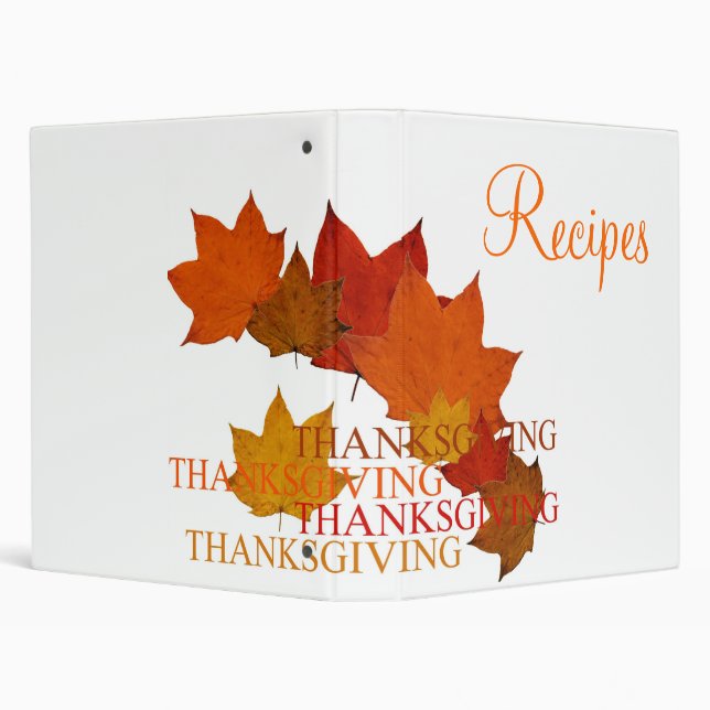 thanksgiving recipes book binder (Background)