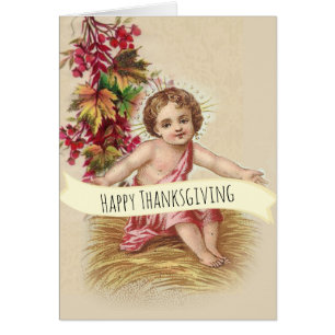 Thanksgiving Religious Vintage Child Jesus