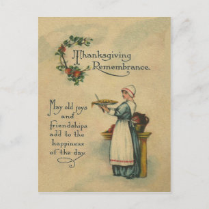 Thanksgiving Remembrance Holiday Postcard