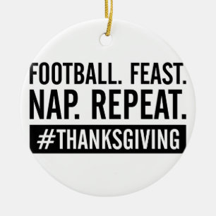 Thanksgiving Repeat Ceramic Ornament