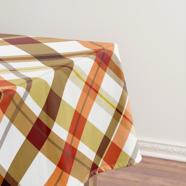 Thanksgiving Retro Plaid Tablecloth (In Situ)