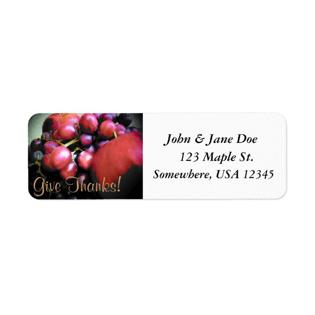 Thanksgiving Return Label (Front)