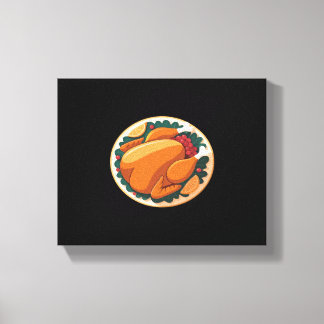 Thanksgiving Roast Turkey – Festive Holiday Feast  Canvas Print