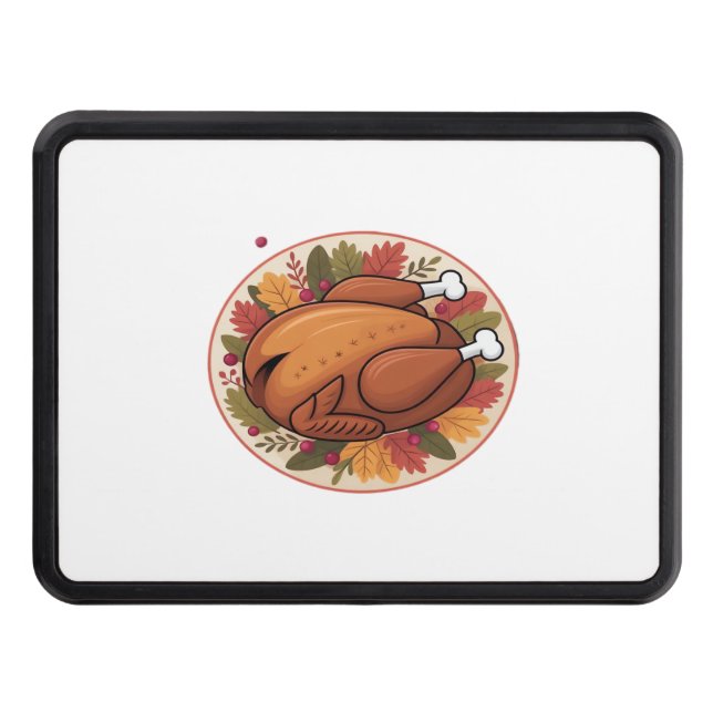 Thanksgiving Roast Turkey – Festive Holiday Feast  Trailer Hitch Cover (Front)