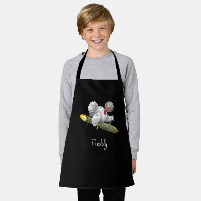 Thanksgiving Rocket Turkey Apron (Worn)