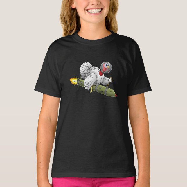 Thanksgiving Rocket Turkey T-Shirt (Front)