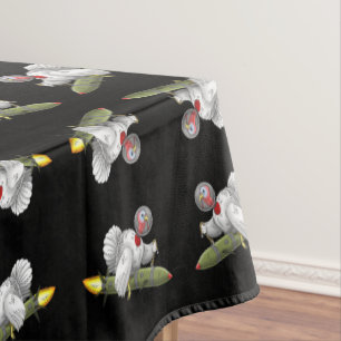 Thanksgiving Rocket Turkey Tablecloth