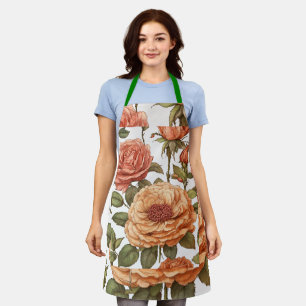 "Thanksgiving Rose & Bud Illustration - Simple Ele Apron