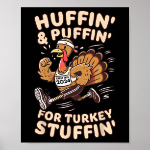 Thanksgiving Running Turkey Trot 2024 Funny  Poster