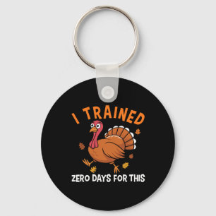Thanksgiving Running Turkey Trot I Trained Zero Da Keychain