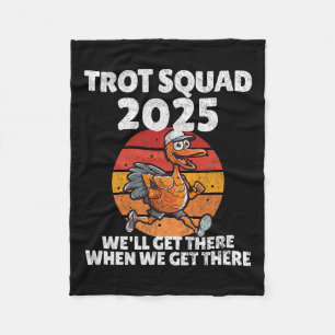 Thanksgiving Running Turkey Trot Squad 2025, Trot  Fleece Blanket
