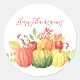 Thanksgiving Rustic Pumpkin Sticker