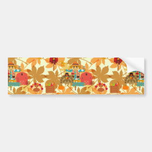 thanksgiving scarecrow bumper sticker
