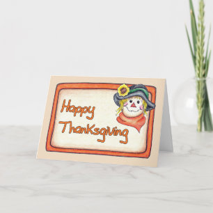 Thanksgiving Scarecrow Holiday Card