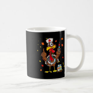 Thanksgiving Scrub Tops Women Turkey Nurse Holiday Coffee Mug