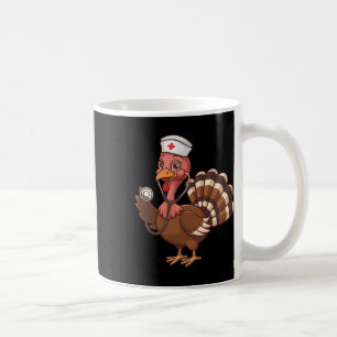 Thanksgiving Scrub Tops Women Turkey Nurse Holiday Coffee Mug