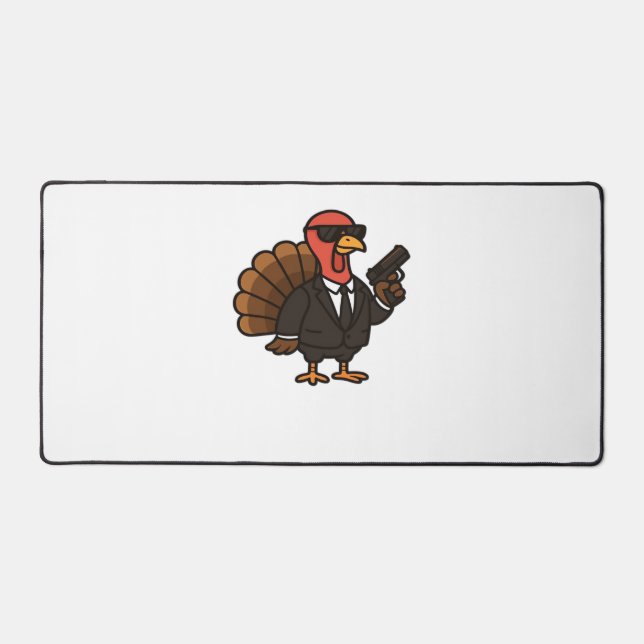 Thanksgiving Secret Agent Turkey Classic T-Shirt (Recto)