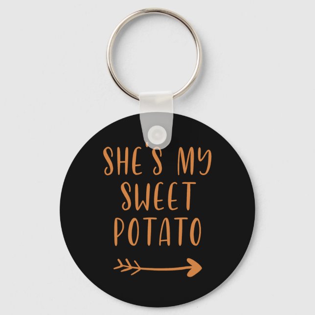 Thanksgiving She's My Sweet Potato I Yam Set  Keychain (Front)