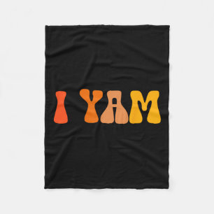 Thanksgiving Shirts Couples Sweet Potato I Yam Gro Fleece Blanket