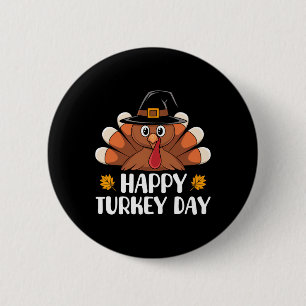 Thanksgiving Shirts For Kids Boys Toddler Happy Tu 2 Inch Round Button
