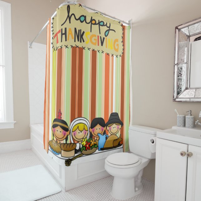 Thanksgiving shower curtain (In Situ)