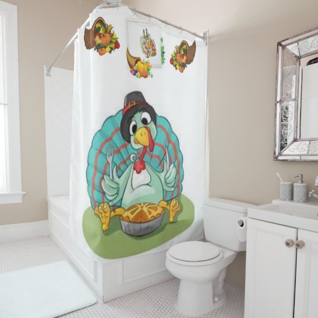 Thanksgiving shower curtain (In Situ)