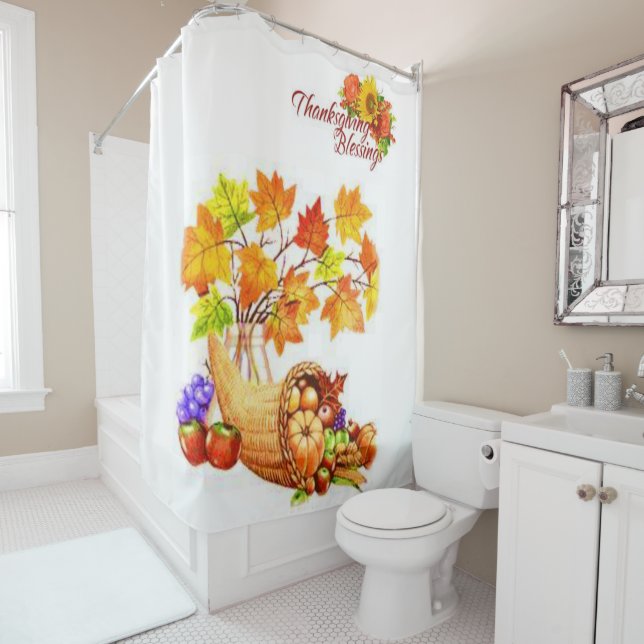 Thanksgiving shower curtain (In Situ)