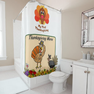 Thanksgiving shower curtain