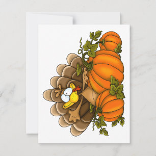 Thanksgiving Silly Turkey Greeting Card
