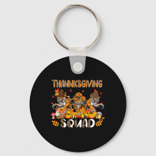 Thanksgiving Squad Leopard Three Fall Tigers Weari Keychain