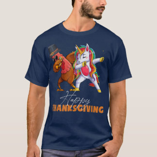 Thanksgiving Squad Team Unicorn Turkey Dabbing 202 T-Shirt