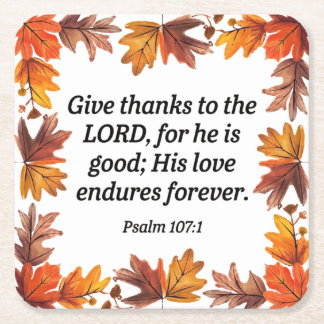 Thanksgiving Square Paper Coaster