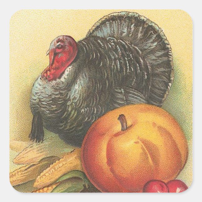 Thanksgiving Square Sticker (Front)