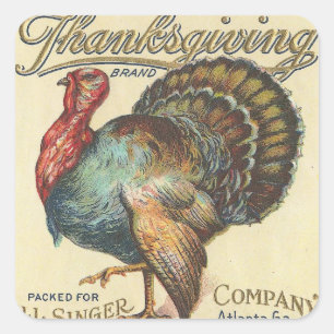 Thanksgiving Square Sticker