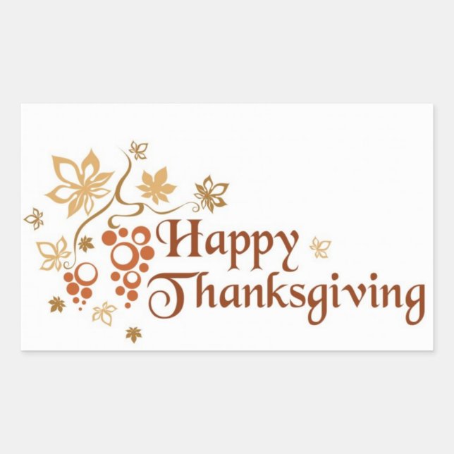 Thanksgiving Stickers/Happy Thanksgiving Sticker (Front)