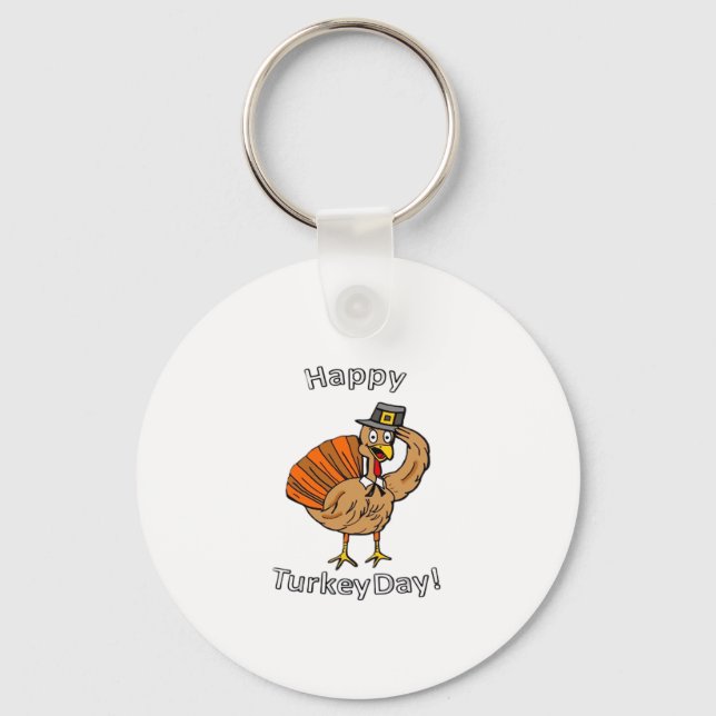 Thanksgiving (Style 2) Classic T-Shirt Keychain (Front)
