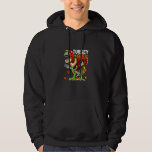 Thanksgiving T Rex Dinosaur Turkey Costume Kids Bo Hoodie