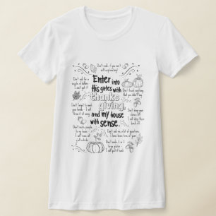 Thanksgiving T-shirt ("Don'ts)