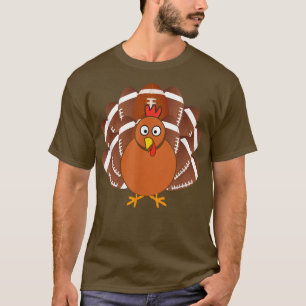 Thanksgiving T Turkey Football  Happy Thanksgiving T-Shirt
