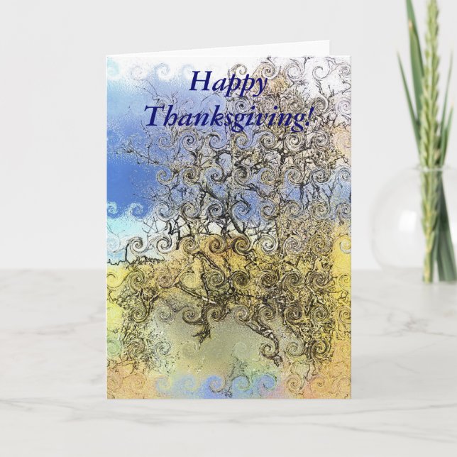 THANKSGIVING TANGLE TREE HOLIDAY CARD (Front)