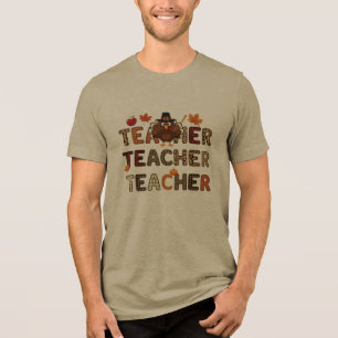 Thanksgiving Teacher Tri-Blend Shirt