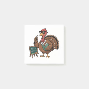 Thanksgiving Teacher Turkey Educated Gobbler Post-it Notes