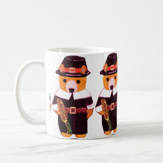 THANKSGIVING TEDDY BEAR     COFFEE MUG (Left)