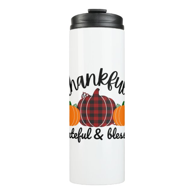 Thanksgiving Thankful Thermal Tumbler (Front)