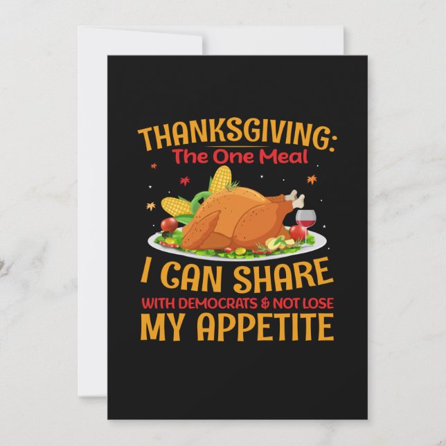 Thanksgiving The One Meal Invitation (Front)