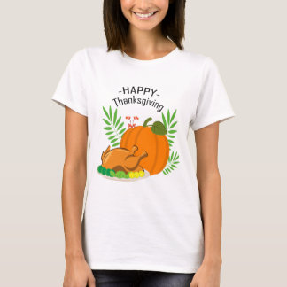 Thanksgiving theme design elements T-Shirt