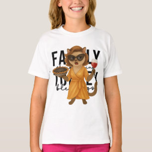 Thanksgiving themed for cat lovers T-Shirt
